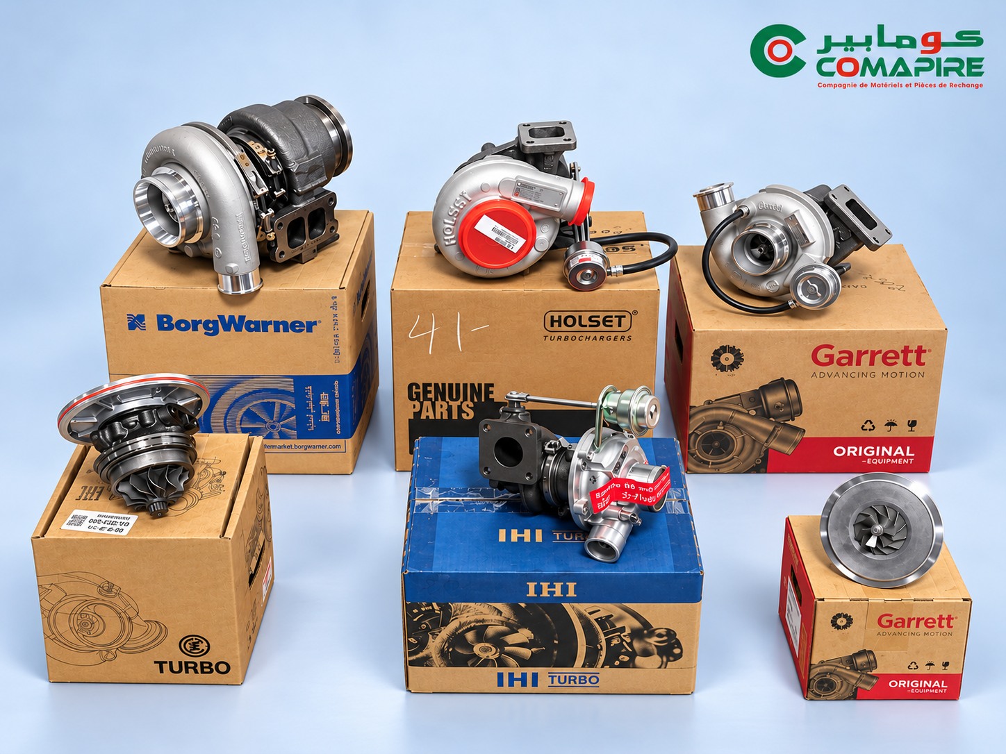 Turbocompresseurs et cartouches disponibles chez COMAPIRE